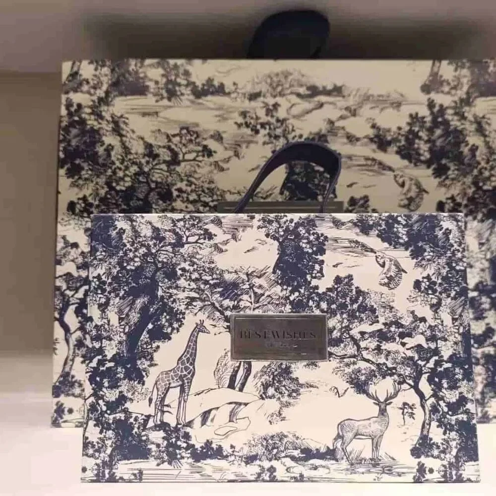 Natural Gift Box Forest Hand-painted Storage Candy Packaging Box Portable Annive